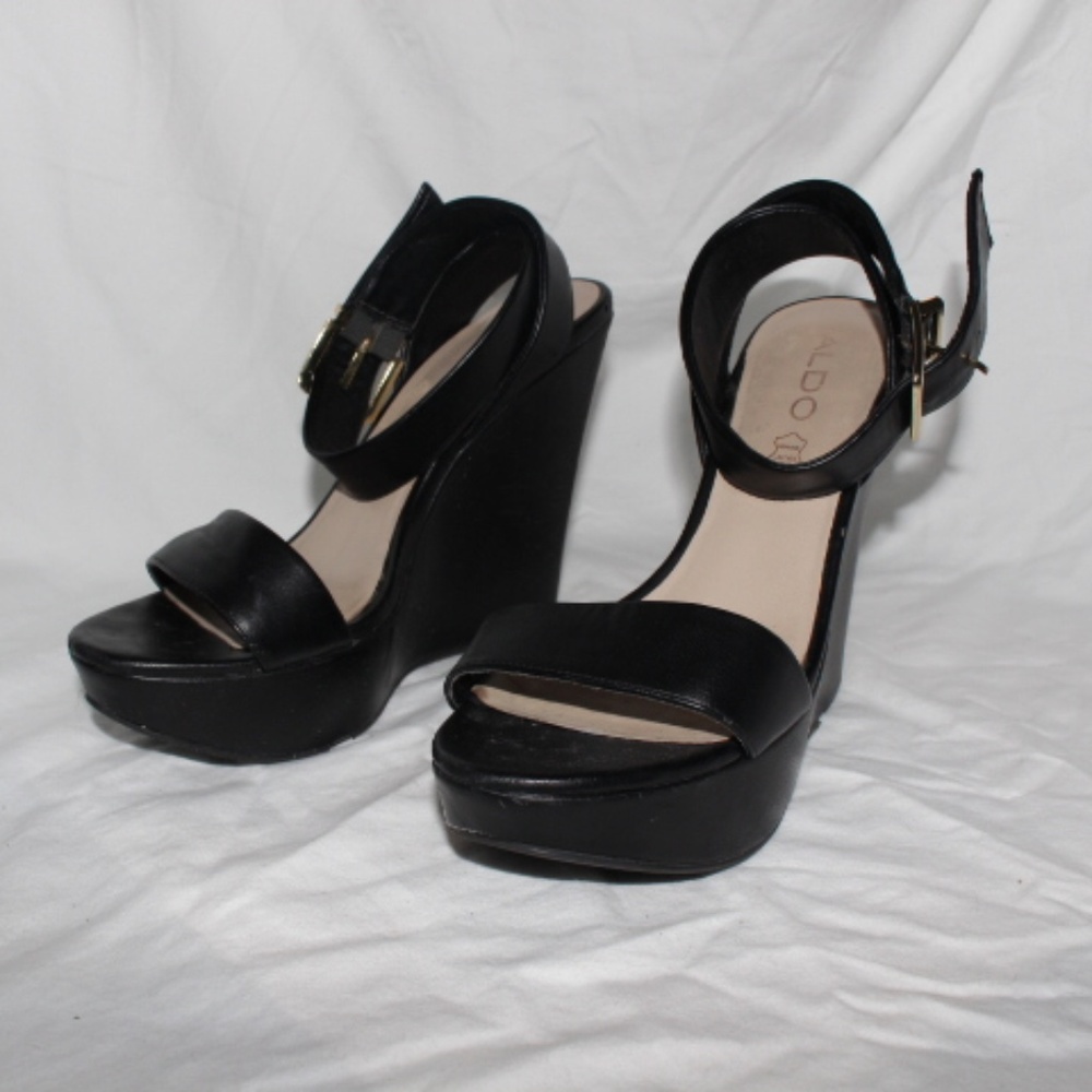 Aldo High Wedges buckle around ankle